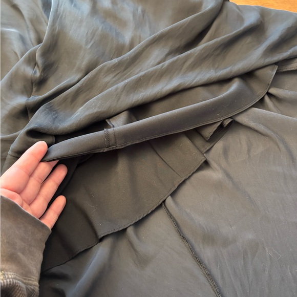 Banana Republic Black Romantic Asymmetrical Dress Size Large - Picture 7 of 8